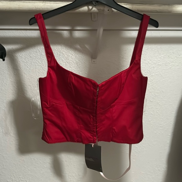 House of CB Pia Poplin Corset Crop Top - Picture 2 of 13